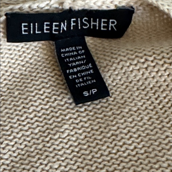 EILEEN FISHER Open Organic Linen Cotton Blend Cardigan Knit Sweater Size S Work - Picture 7 of 7